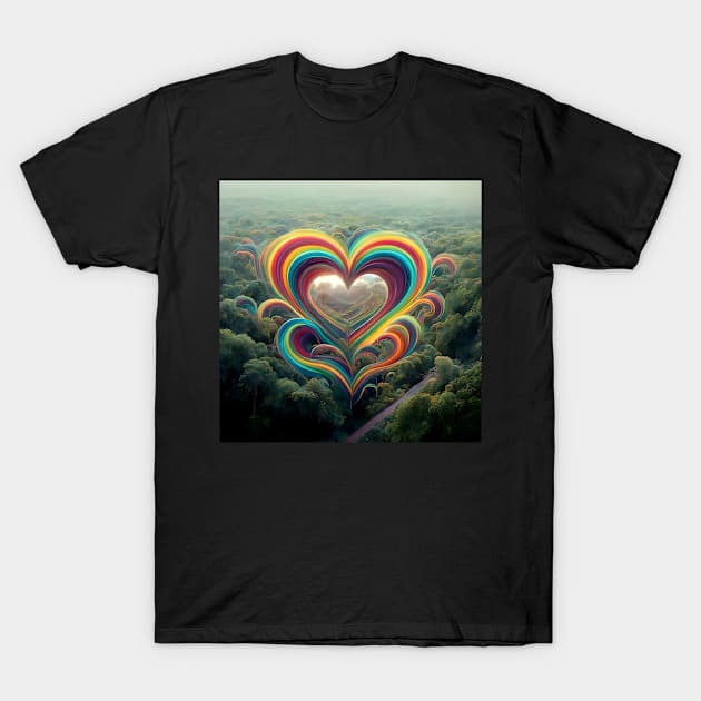 Water Hearts Of Love 1 T-Shirt by MiracleROLart